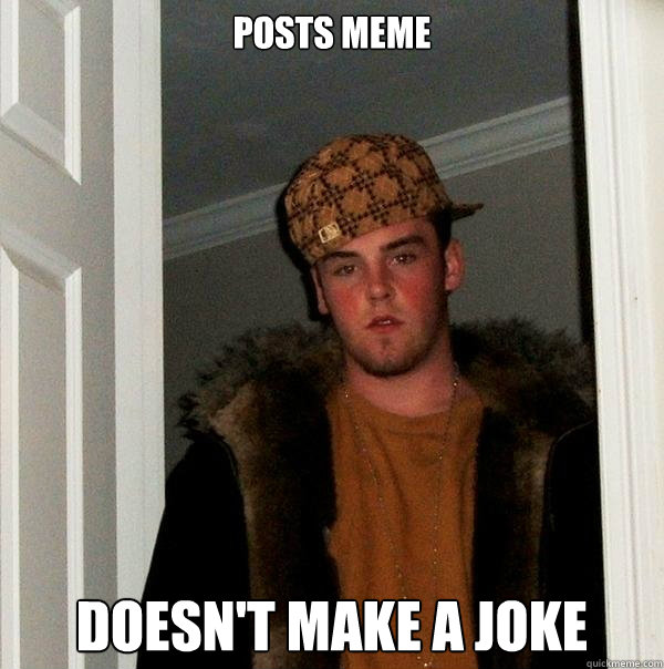 Posts meme doesn't make a joke  Scumbag Steve