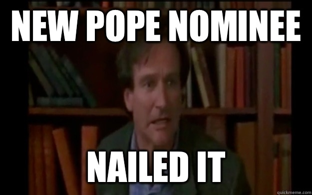 New Pope nominee NAILED IT  Jumanji