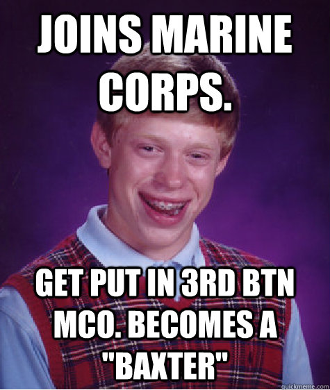 JOINS MARINE CORPS. GET PUT IN 3RD BTN MCO. BECOMES A 