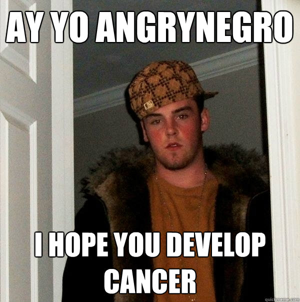 Ay yo AngryNegro I hope you develop cancer  Scumbag Steve