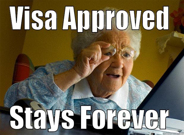 VISA APPROVED STAYS FOREVER Grandma finds the Internet