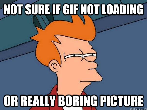 not sure if gif not loading or really boring picture - not sure if gif not loading or really boring picture  Futurama Fry