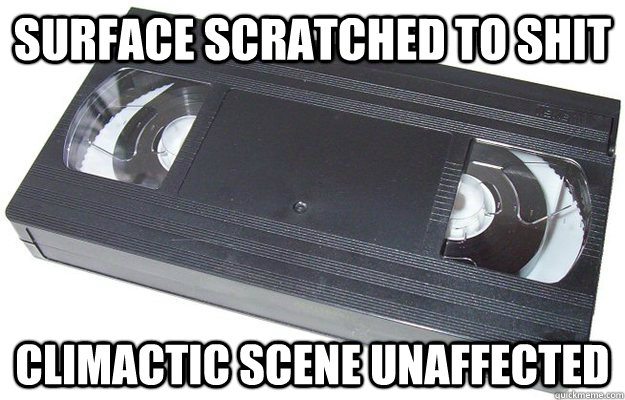 surface scratched to shit climactic scene unaffected  Good Guy VHS