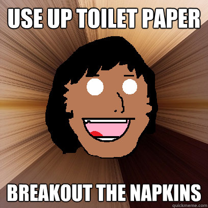 use up toilet paper breakout the napkins  Resourceful Mexican