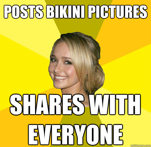 Posts Bikini Pictures Shares With Everyone  Tolerable Facebook Girl