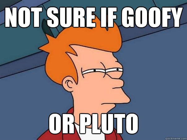 not sure if goofy or pluto - not sure if goofy or pluto  Futurama Fry