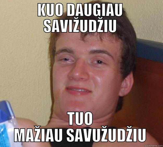 #13 #6 - KUO DAUGIAU SAVIŽUDŽIU TUO MAŽIAU SAVUŽUDŽIU 10 Guy