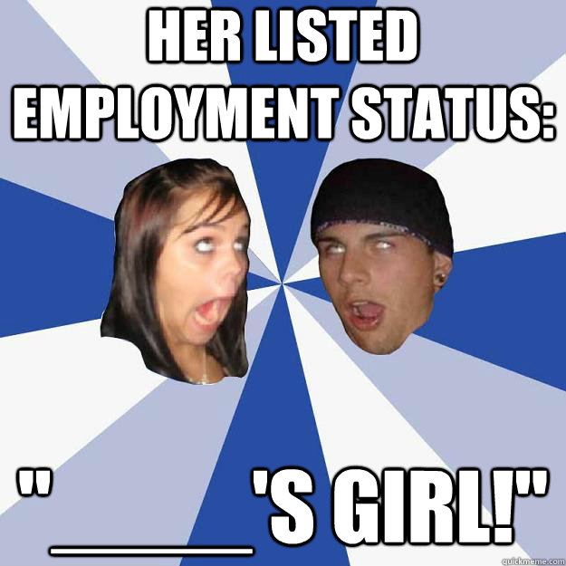 Her listed employment status: 