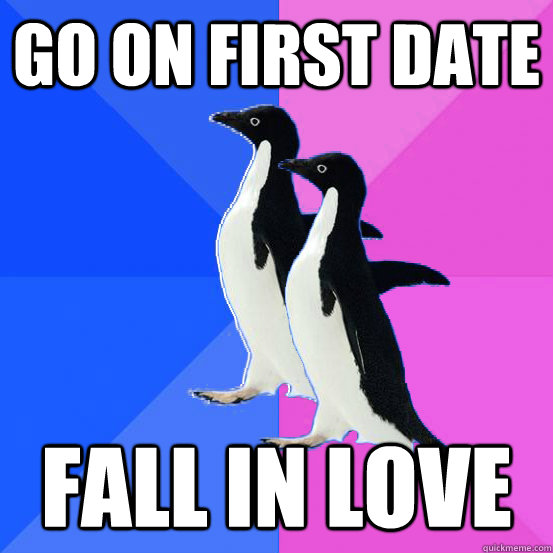 go on first date fall in love - go on first date fall in love  Socially Awkward Couple