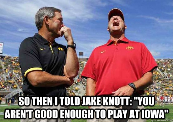 So then I told Jake Knott: 