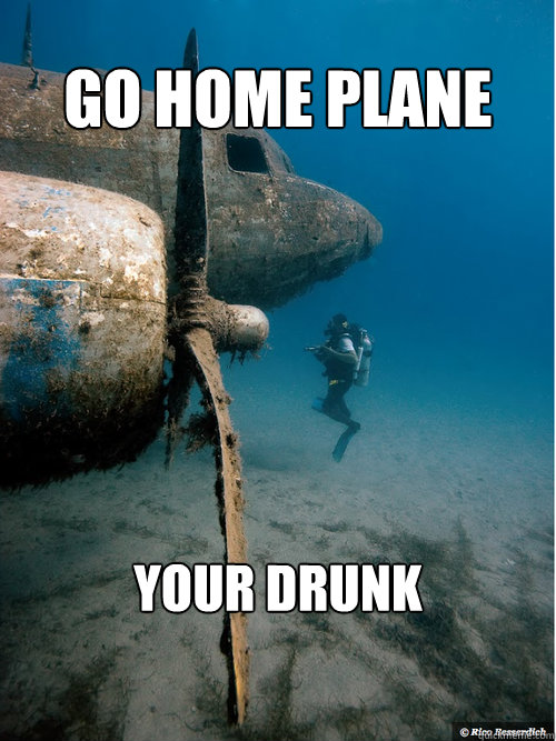 Go home plane your drunk  