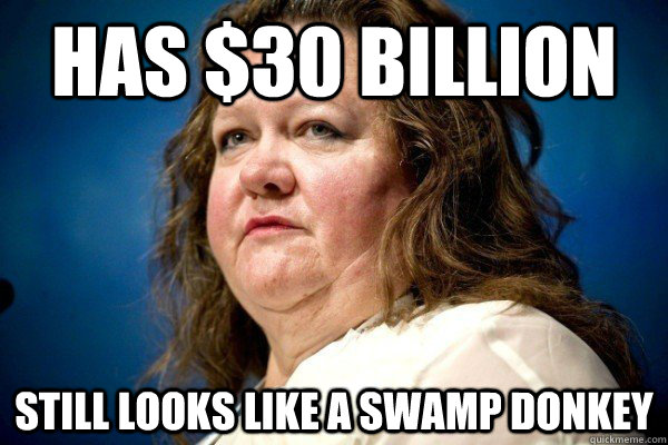 has $30 billion still looks like a swamp donkey  Spiteful Billionaire