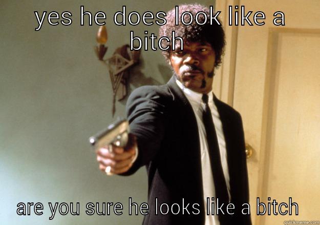  YES HE DOES LOOK LIKE A BITCH ARE YOU SURE HE LOOKS LIKE A BITCH Samuel L Jackson