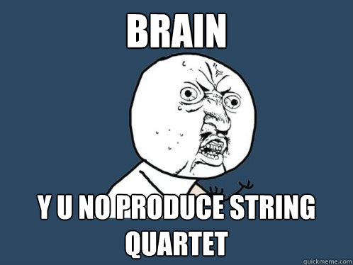 Brain y u no produce string quartet  Y U No