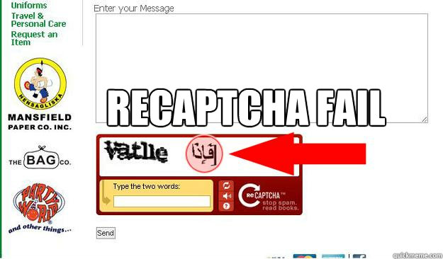 reCaptcha FAIL - reCaptcha FAIL  ReCaptcha FAIL