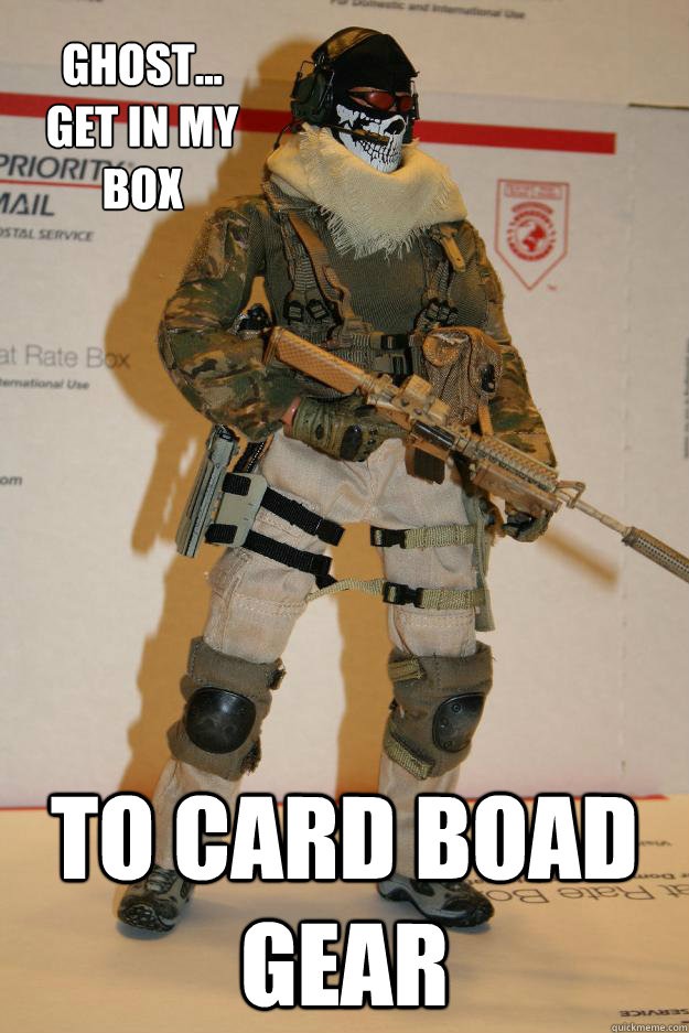 Ghost...
get in my box TO card boad gear - Ghost...
get in my box TO card boad gear  GET IN