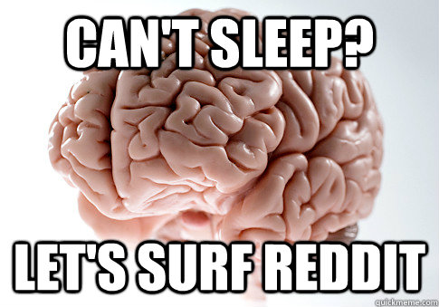 can't sleep? let's surf reddit  Scumbag Brain