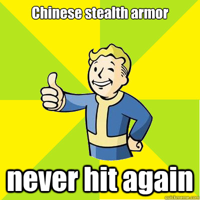 Chinese stealth armor never hit again  Fallout new vegas