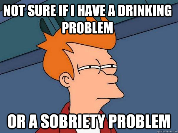 Not sure if I have a drinking problem or a sobriety problem  Futurama Fry