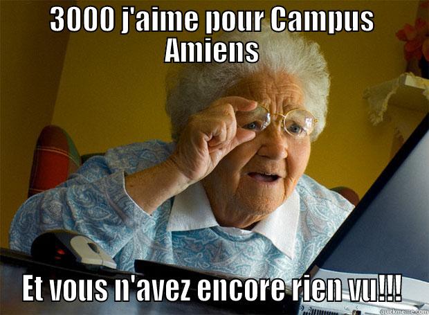 3000 J'AIME POUR CAMPUS AMIENS ET VOUS N'AVEZ ENCORE RIEN VU!!! Grandma finds the Internet