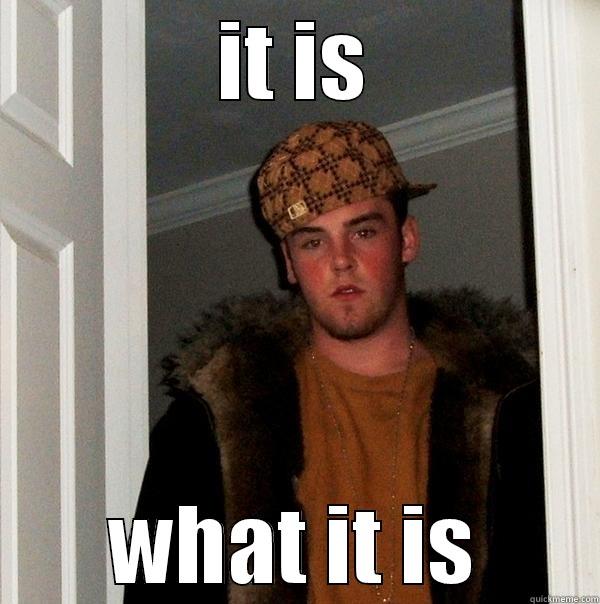 IT IS WHAT IT IS Scumbag Steve