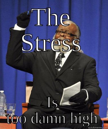 THE STRESS IS TOO DAMN HIGH The Rent Is Too Damn High