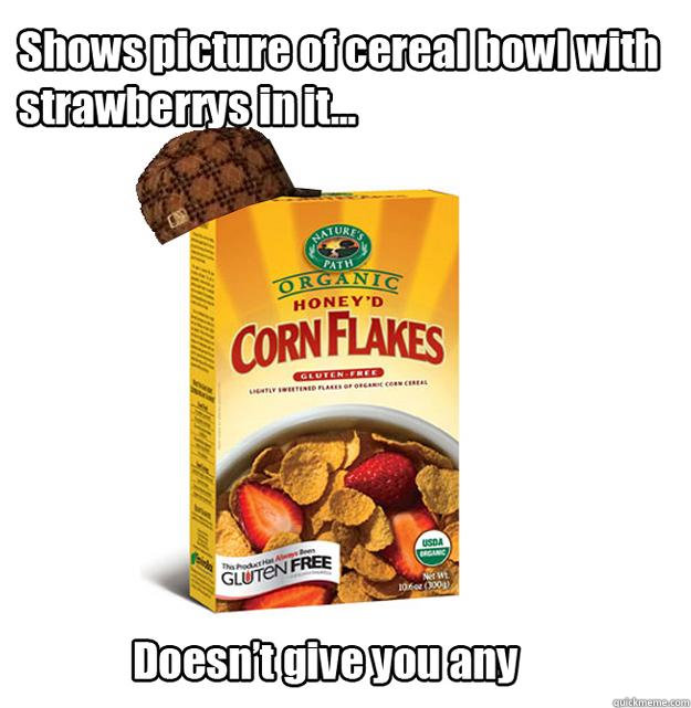   Scumbag Cereal Box