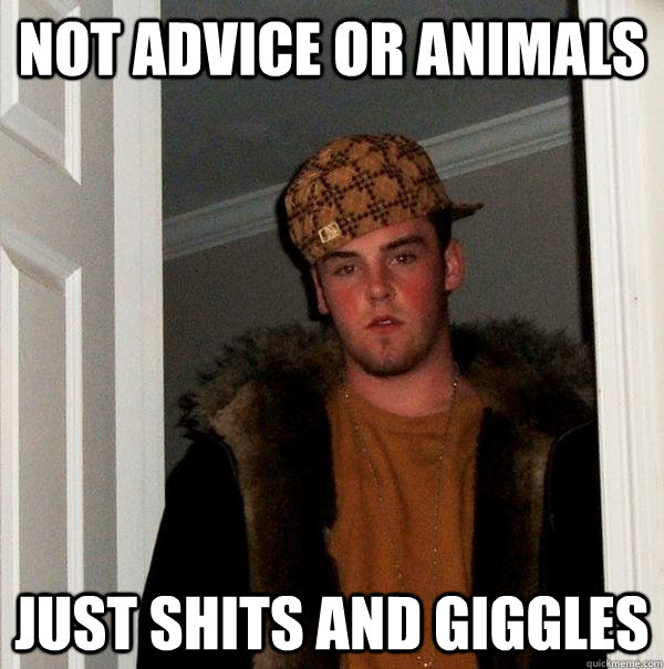 Not advice or animals just shits and giggles - Not advice or animals just shits and giggles  Scumbag Steve