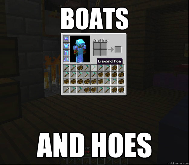 boats and hoes - boats and hoes  Minecraft Boats and Hoes