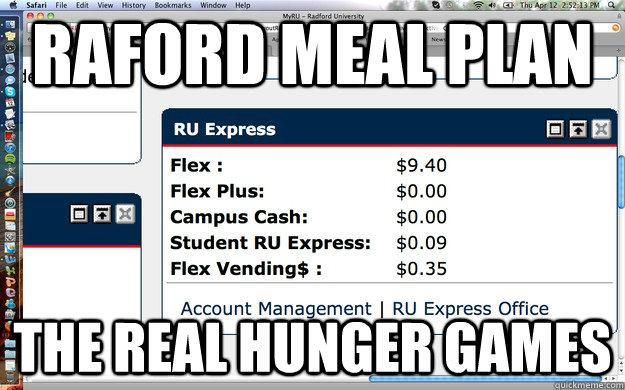 Raford Meal Plan The Real Hunger Games - Raford Meal Plan The Real Hunger Games  Radford