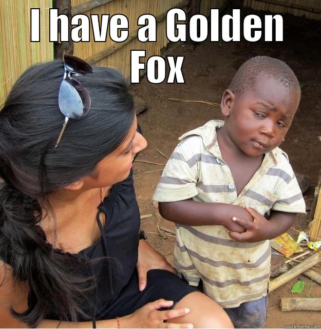 I HAVE A GOLDEN FOX  Skeptical Third World Kid