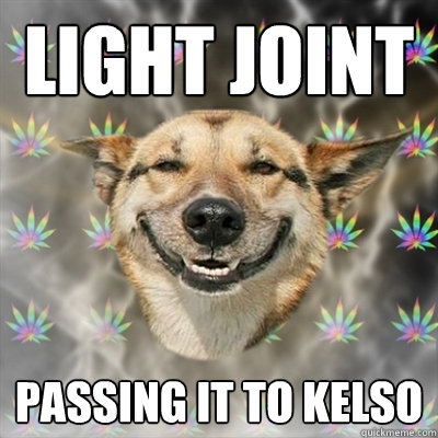 Light Joint Passing it to Kelso  Stoner Dog