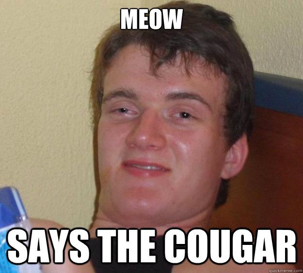 MEOW Says the COugar  10 Guy