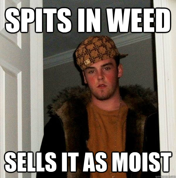 Spits in weed sells it as moist  Scumbag Steve