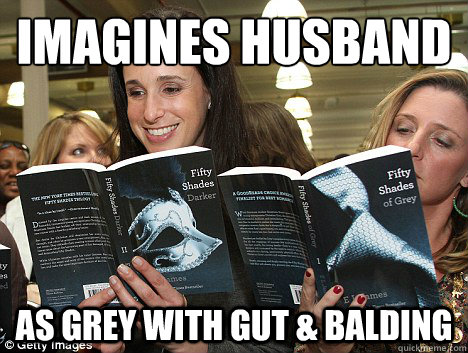 Imagines husband as grey with gut & balding  Perverted White Woman