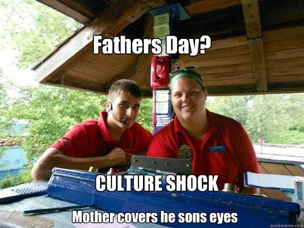 
Fathers Day? CULTURE SHOCK Mother covers he sons eyes  Cedar Point Ride Operator