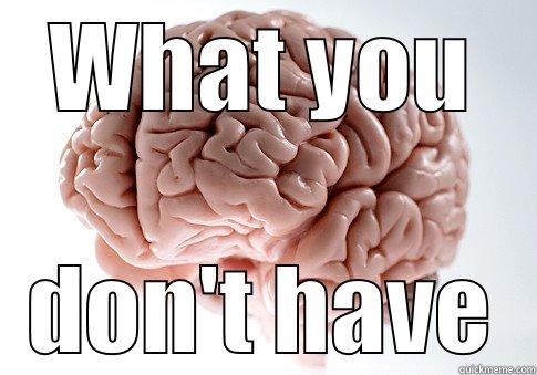 WHAT YOU DON'T HAVE Scumbag Brain