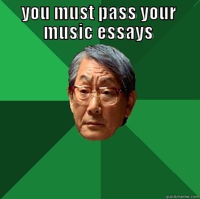 YOU MUST PASS YOUR MUSIC ESSAYS  High Expectations Asian Father