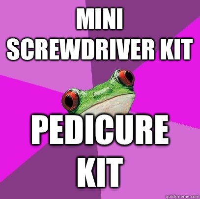 Mini screwdriver kit pedicure kit  Foul Bachelorette Frog