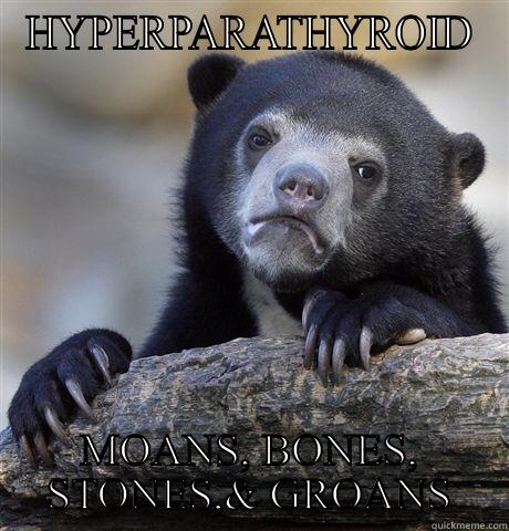 HYPERPARATHYROID MOANS, BONES, STONES,& GROANS Confession Bear