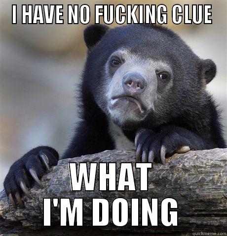 I HAVE NO FUCKING CLUE WHAT I'M DOING Confession Bear