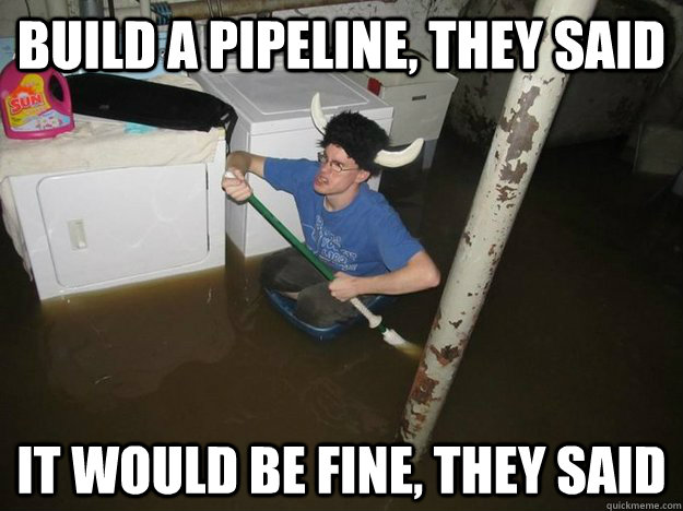 Build a pipeline, they said It would be fine, they said - Build a pipeline, they said It would be fine, they said  Laundry Room Viking