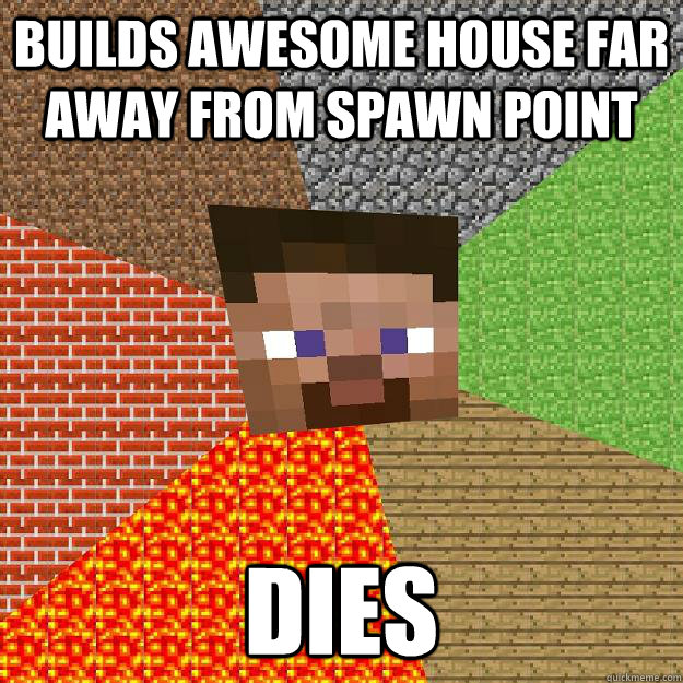 BUILDS AWESOME HOUSE FAR AWAY FROM SPAWN POINT DIES  Minecraft