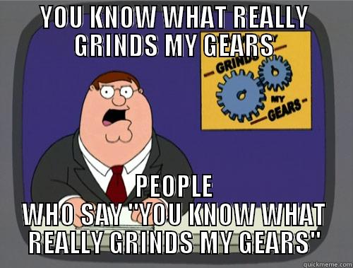 YOU KNOW WHAT REALLY GRINDS MY GEARS PEOPLE WHO SAY 