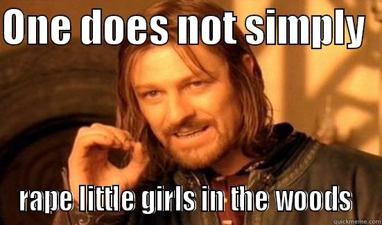 ONE DOES NOT SIMPLY   RAPE LITTLE GIRLS IN THE WOODS  Boromir