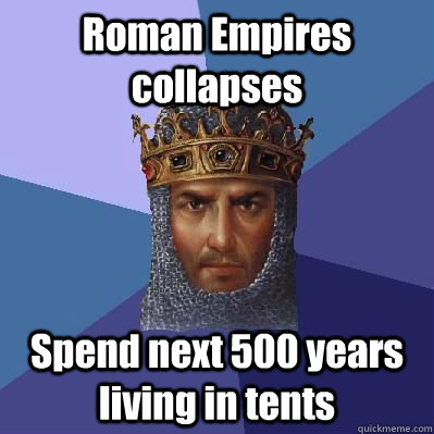 Roman Empires collapses Spend next 500 years living in tents  Age of Empires