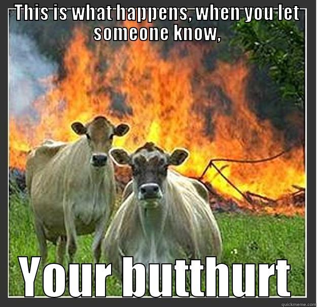 THIS IS WHAT HAPPENS, WHEN YOU LET SOMEONE KNOW, YOUR BUTTHURT Evil cows