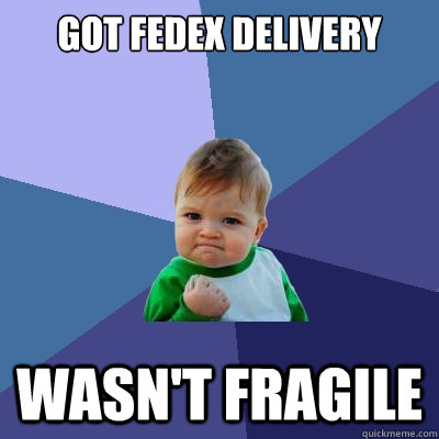 Got Fedex Delivery Wasn't Fragile  Success Kid