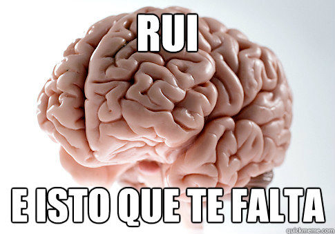 Rui E isto que te falta  Scumbag Brain