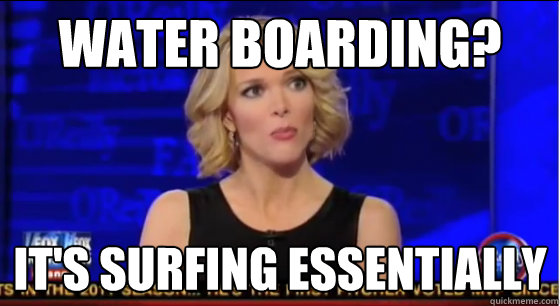 Water boarding? It's surfing essentially  Megyn Kelly